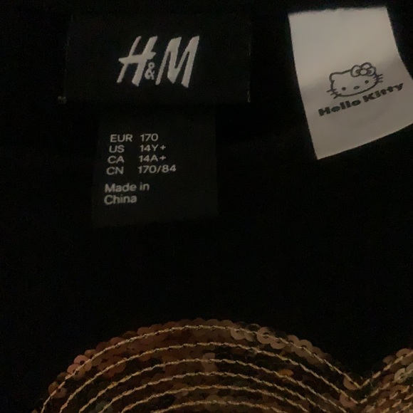 Hello kitty H&M size 14 y gold sequins - Picture 2 of 6